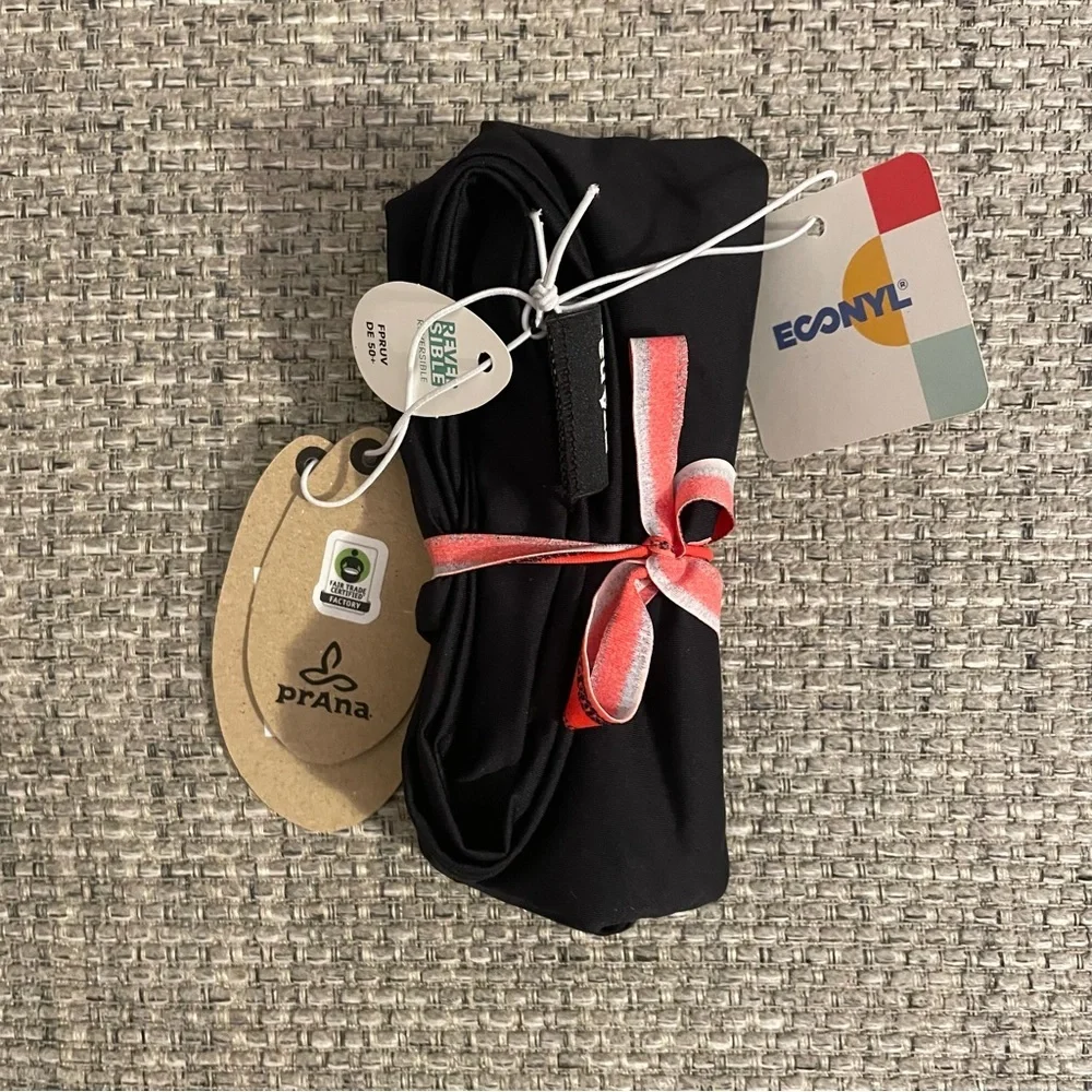 NWT prAna Size Large Black Gemma Swim Bikini Bottom Swimwear
